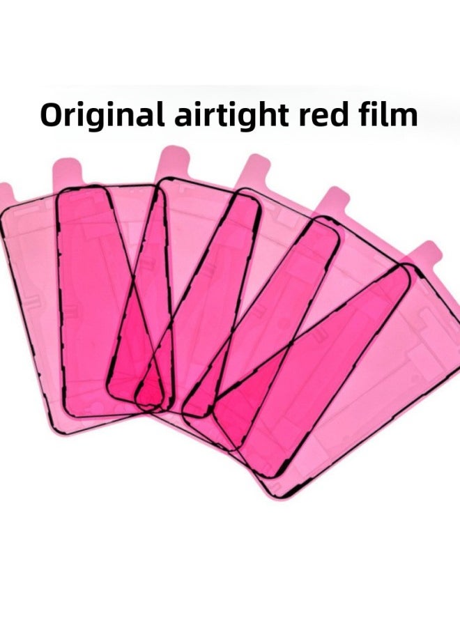 Generic - Original Three-layer Red Film Waterproof Adhesive Light Blue Film Integrated Sealing Dust-proof Frame Adhesive For Apple For Iphone-Color:Airtight Three-layer Red Hard Film-Size:15plus Rear Frame Glue (for Replacement Batteries) - Image 1