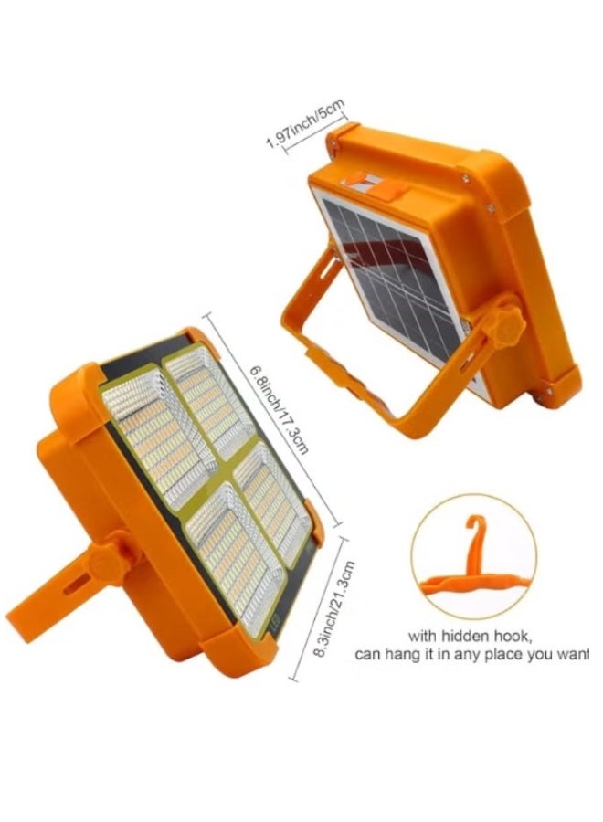 PORTABLE Outdoor Solar LED Work Light 200W with 288 LEDs, Rechargeable & USB Charging - Image 4