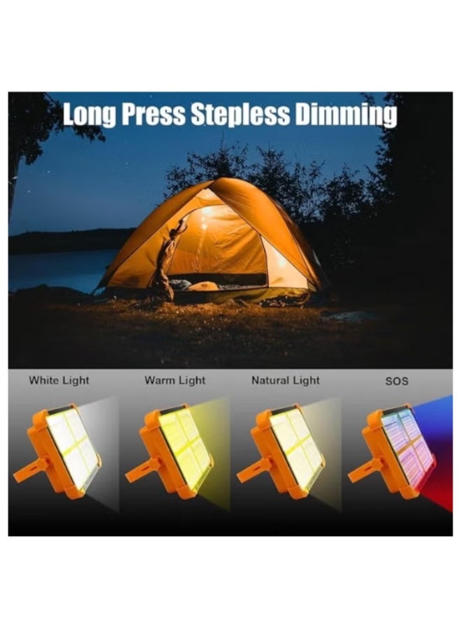 PORTABLE Outdoor Solar LED Work Light 200W with 288 LEDs, Rechargeable & USB Charging - Image 3