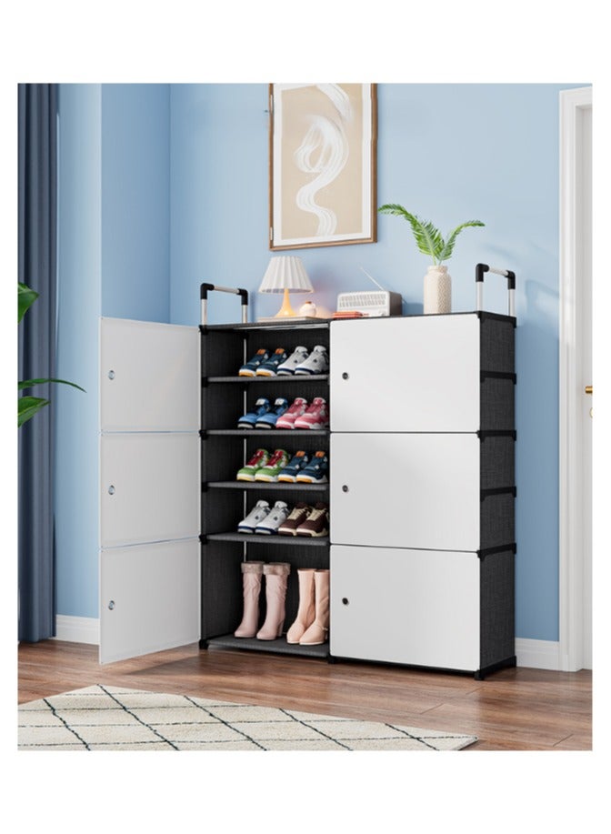 خزانة أحذية قابلة للطي بخمس طبقات وعشر شبكات، خزانة أحذية فاخرة وخفيفة الوزن، خزانة أحذية جميلة - Image 2