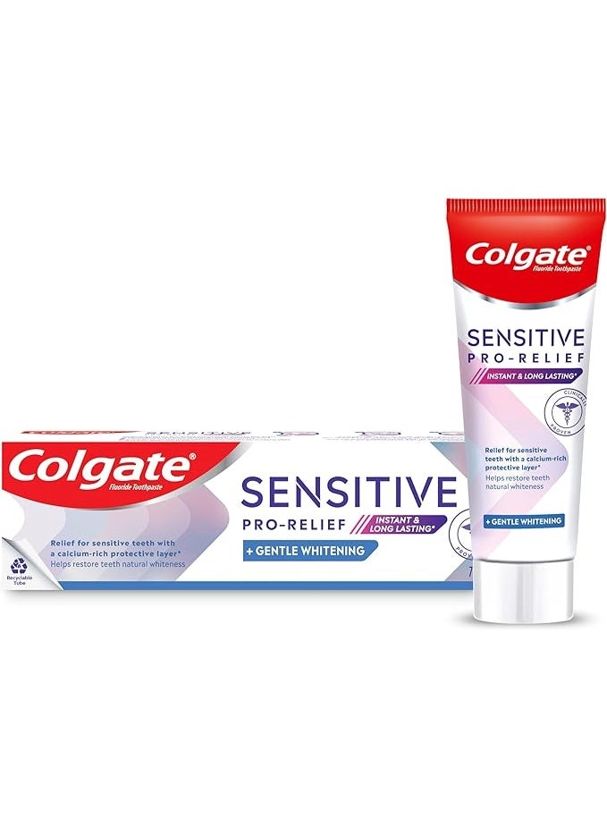 Colgate Sensitive Pro-Relief Gentle Whitening Toothpaste 75ml — Instant Sensitivity Relief & Whitening