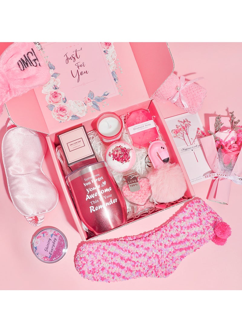 MissTiara Gift Basket for Women - Birthday Gift Box, Get Well Soon Gift Set Contains 14 Inspirational Gifts, Relaxing Spa Treatment Package for Women, Bestie Friendship, Female Friend Gift  - Image 4
