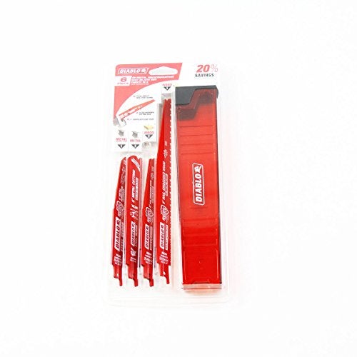 Diablo DS006S 6 pc Bi-Metal Reciprocating Saw Blade Set for Wood and Metal Demolition (6-Piece) - Image 2