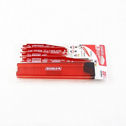 Diablo DS006S 6 pc Bi-Metal Reciprocating Saw Blade Set for Wood and Metal Demolition (6-Piece) - Image 3