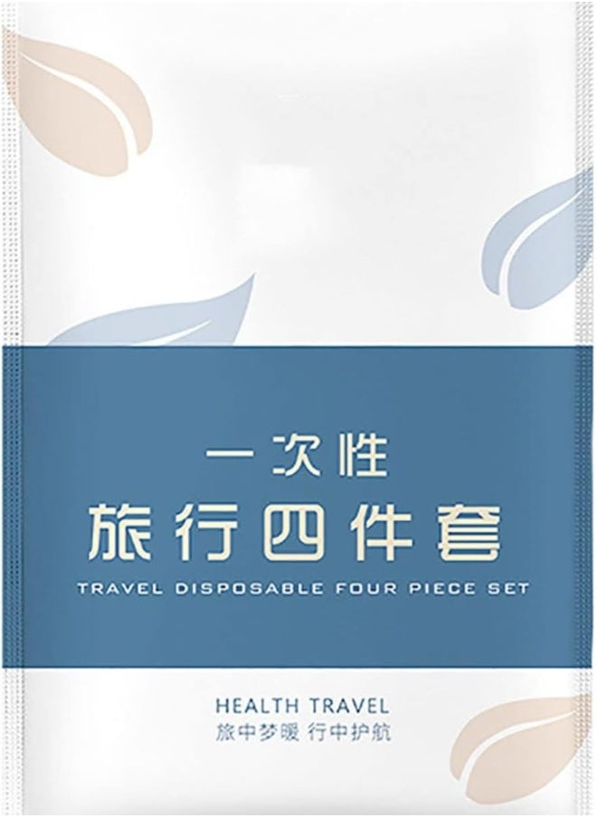 Generic Disposable Bed Sheets Fitted Sheet Queen Disposable Travel Sheets For Travel with Quilt Cover and Pillowcase Disposable Bedding Travel Bedding Disposable Sheets 4-piece set  - Image 1