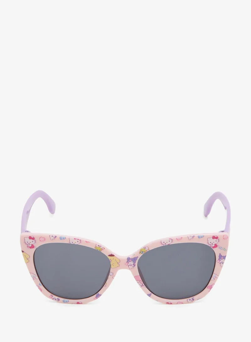 Redtag Girls Pink And Purple Hello Kitty Print Sunglasses