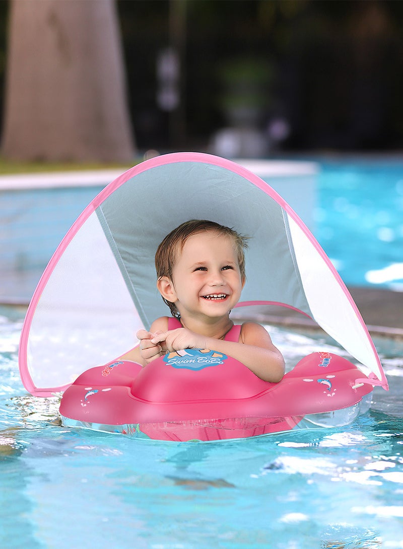 TOMSHOO Baby Swimming Float, Baby Swimming Ring, Toddler Swimming Vest, Children Waist Float Ring, Inflatable Baby Float with Canopy, Baby Swimming Ring, Swimming Lap For Toddlers Swim Trainer - Image 1