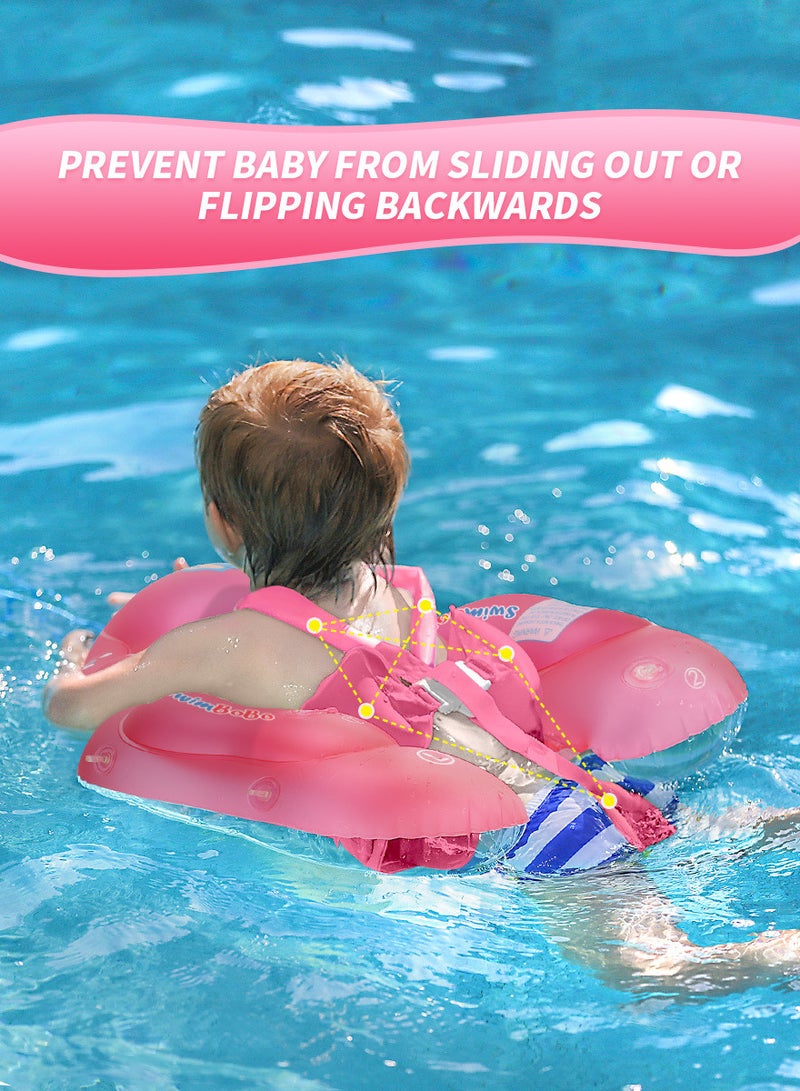 TOMSHOO Baby Swimming Float, Baby Swimming Ring, Toddler Swimming Vest, Children Waist Float Ring, Inflatable Baby Float with Canopy, Baby Swimming Ring, Swimming Lap For Toddlers Swim Trainer - Image 2