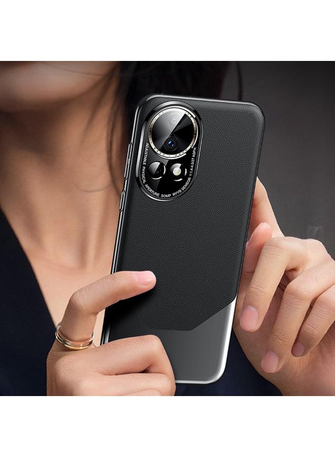 اس-توب جراب لهاتف Huawei nova 12 Pro/12 Ultra بتصميم فريد مطلي بالكهرباء مصنوع من مادة البولي كربونات + جراب هاتف من الجلد - Image 3