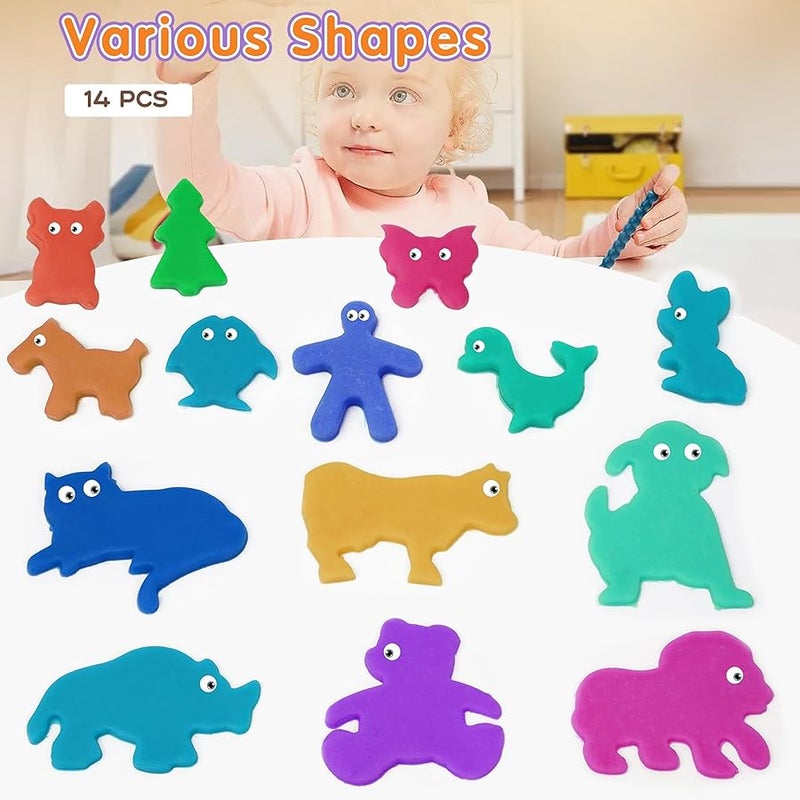 Toyze مجموعات ادوات العجين للاطفال الصغار، اكسسوارات عجين اللعب اللطيفة مع صندوق تخزين حصيرة عجين شوبك دوارة، العاب حفلات للاطفال من سن 2-4 3-5 4-8، العاب تعليمية هدية ل والكريسماس للاولاد - Image 3