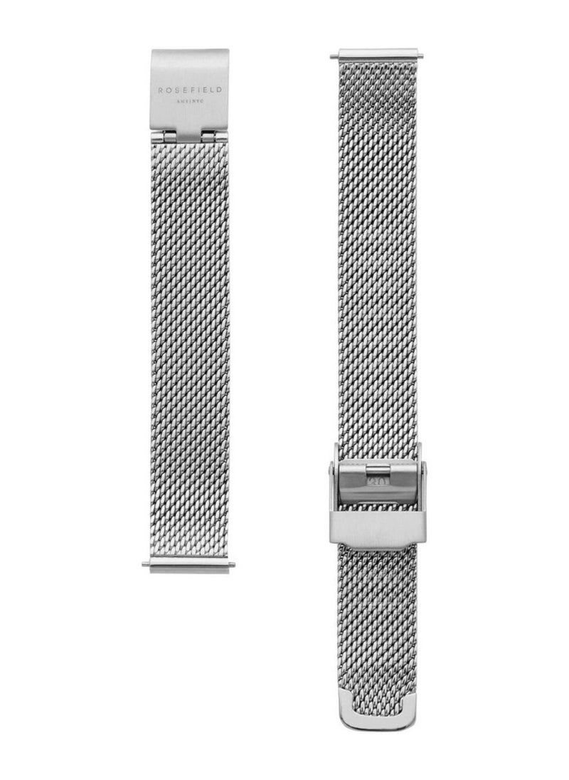 RoseField - Women's Small Edit Pearl Silver Stainless Steel mesh Watch 26WS-266 - Image 1