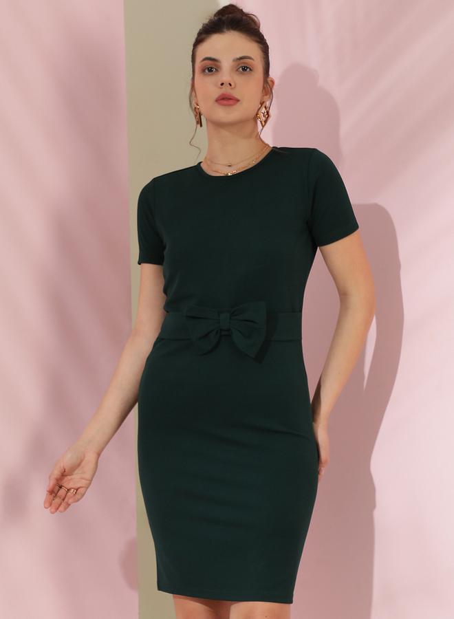 كوتي فستان بخصر بفيونكة - Image 1