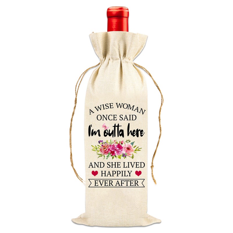 FaCraft Funny Retirement Gifts for Women Her Retirement Gift Wine BagRetirement Wine Bottle Gift Bags2023 Funny Retirement Birthday Leaving Gifts for Retired Men Teacher Employees Friend Colleague