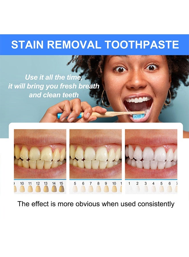 Sefudun Whitening Toothpaste,Teeth Whitening Soda Toothpaste Cleaning Hygiene Stain Removal Anti Bleeding Gums-Blue Berry - Image 3