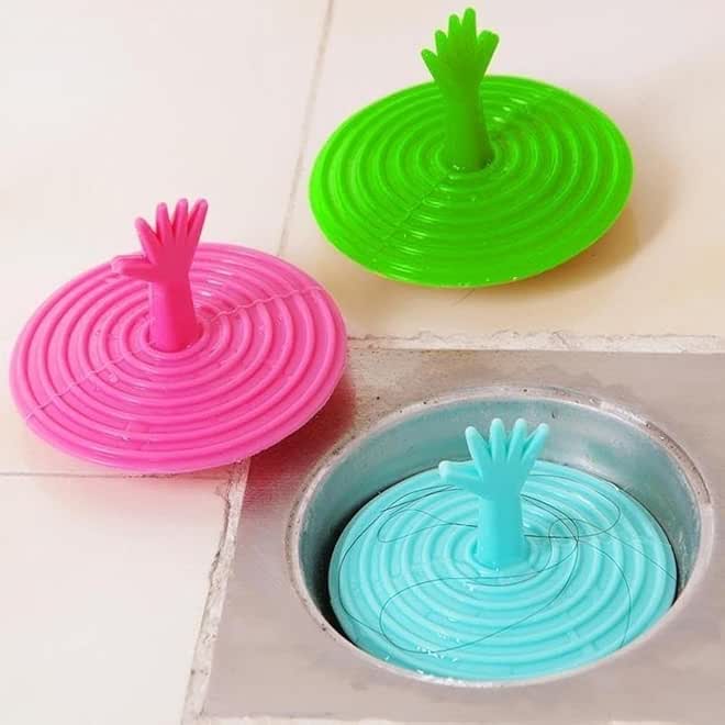 Silicone Hand Shaped Kitchen Drain Cover (3 Pack) for Stopping Water in Sinks, Sink Guns and Bathroom Strainers, Aloanda.Store