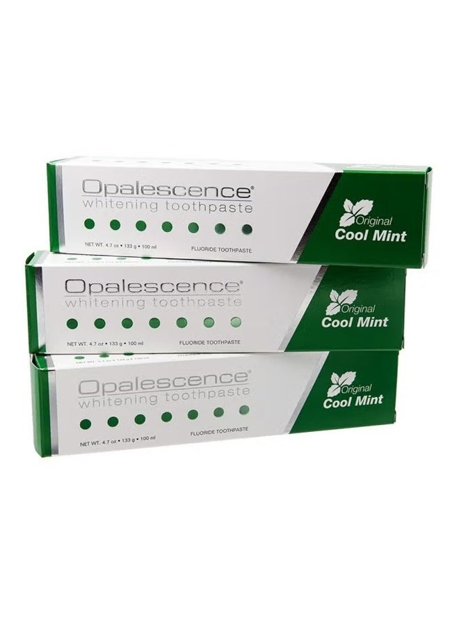 أوبال سنس معجون أسنان أوباليسنس لتبييض الأسنان بنكهة النعناع المنعش والفلورايد، 133 غرام (عبوة من 3 قطع) - Image 1