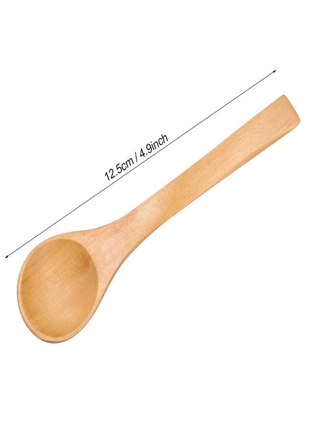 Fdit Mini Wooden Spoon Kids Kitchen Condiment Tool Wood 4.9inch 30Pcs - Image 4