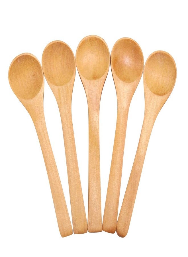 Fdit Mini Wooden Spoon Kids Kitchen Condiment Tool Wood 4.9inch 30Pcs - Image 1