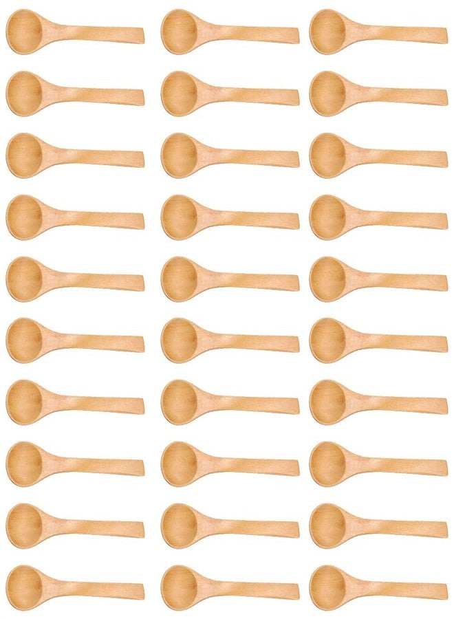 Fdit Mini Wooden Spoon Kids Kitchen Condiment Tool Wood 4.9inch 30Pcs - Image 5