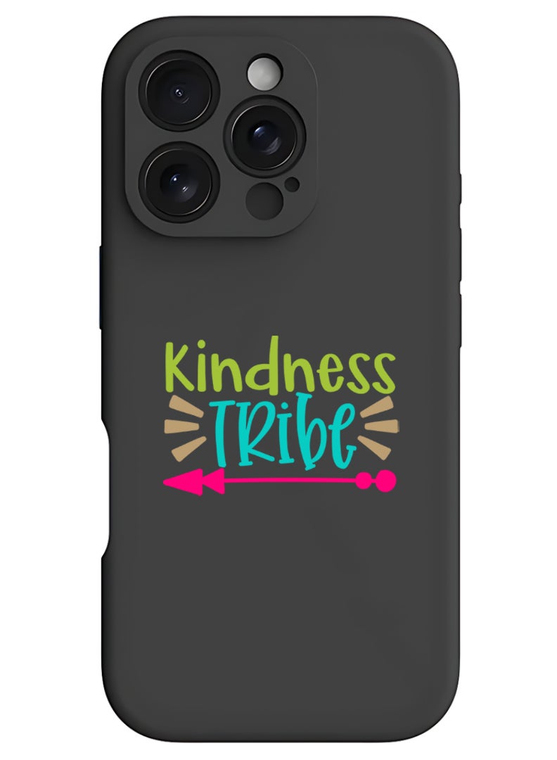 Theodor iPhone 16 Pro Max Black Protective Slim Fit Case Liquid Silicone Cover with Full Body Protection Anti-Scratch Shockproof Case For iPhone - Kindness Tribe - Image 1