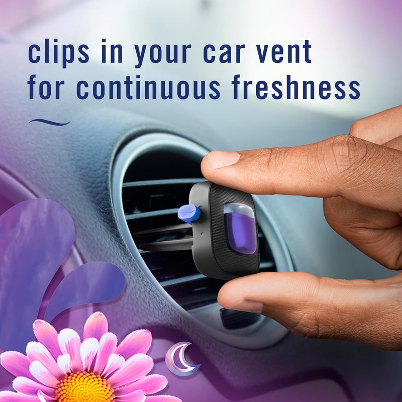 Febreze Car Air Freshener Vent Clip Gain Moonlight Breeze Scent, .07 oz. Car Vent Clip, Pack of 3 and Stay-Fresh Storage Case Single & bulk use compatible - Image 5
