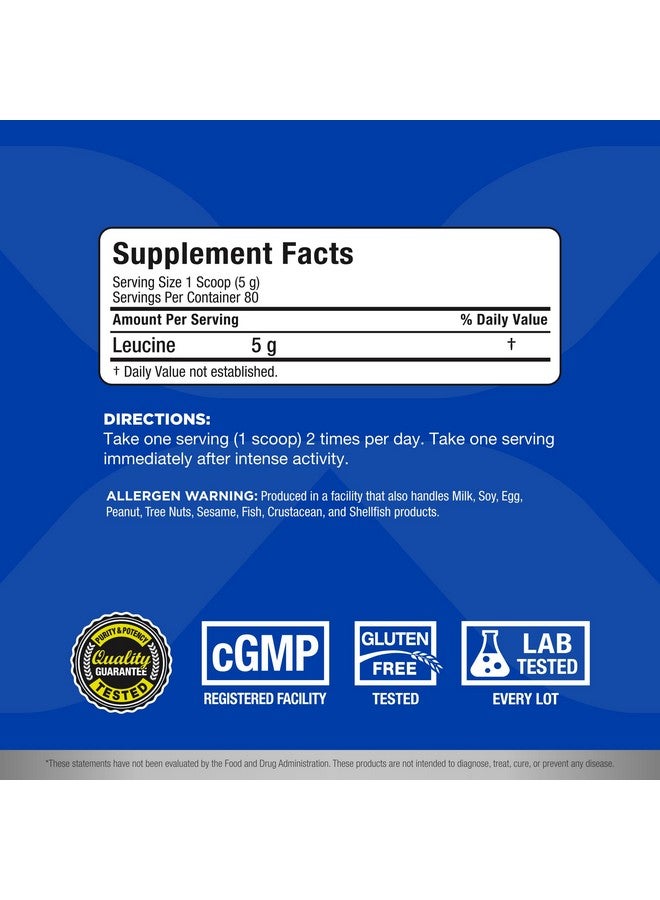 AllMax Nutrition أولماكس للتغذية ليوسين 5,000 ملغ، 14.1 أونصة (400 غ)  - Image 2