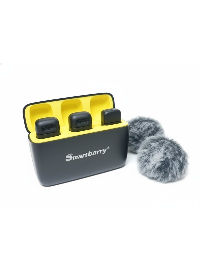 Smartbarry Dual Wireless Microphones, crystal-clear CD-level audio, Noise Cancellation Microphone, Ultra-Low Latency Transmission, Clip-On Mic Set, Plug-N-Play, Type-C & Lighting, Pro Sound Recording, For Content Creator - Image 3