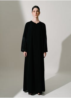 Hadiyath Al Madinah Black Classic Kaftan - HM  - Image 1