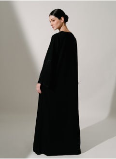 Hadiyath Al Madinah Black Classic Kaftan - HM  - Image 2