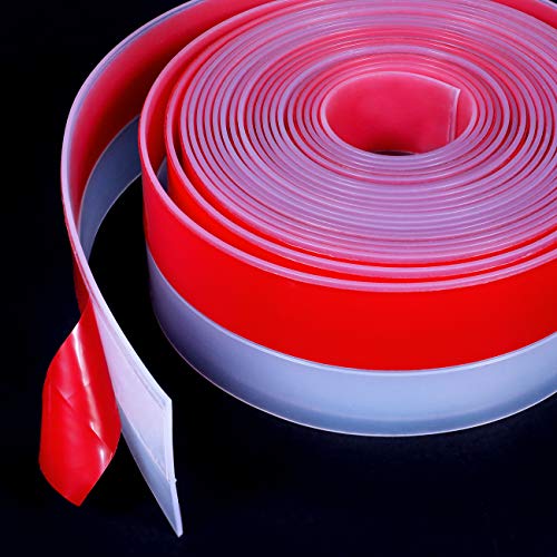 TORRAMI Silicone Door Sweep Draft Stopper 2 inch Width 20 Feet Length,Seal Insulation for Door Under Bottom, Gap, Side, Glass Shower Door, Sliding Door,Transparent - Image 3