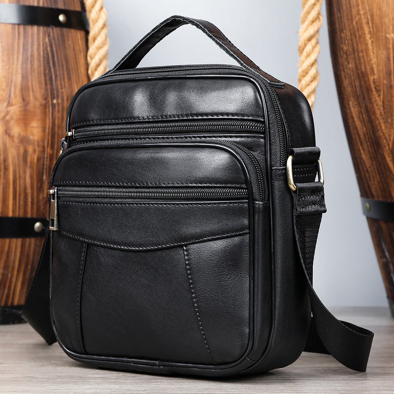 Niucunzh Men'S Genuine Leather Shoulder Bag Top Layer Cowhide Men'S Bag Vintage Crossbody Bag Russian Sale - Image 2