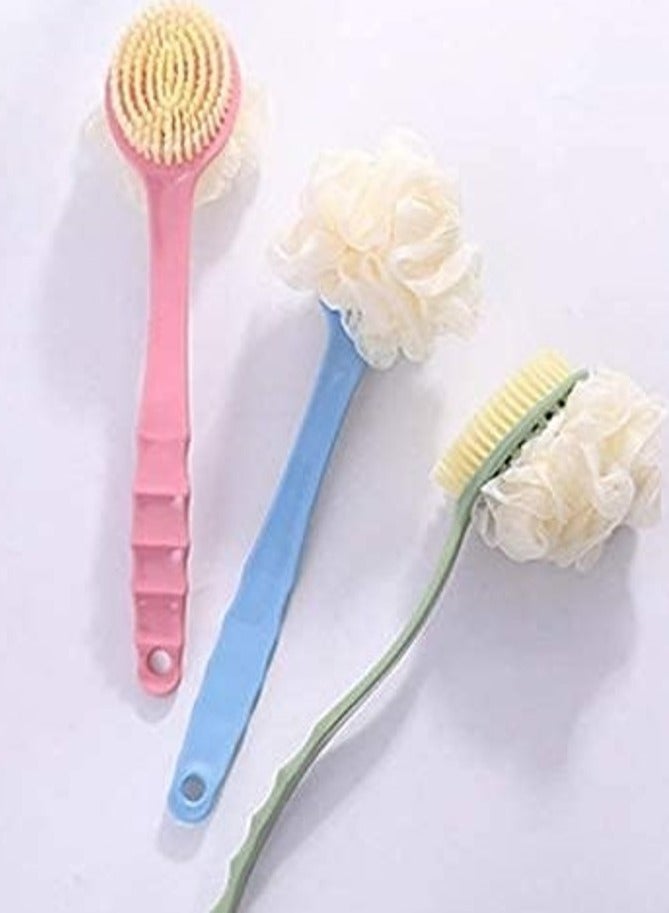 2 in 1 Back Body Bath Scrubber - Body Brush for Shower Exfoliating, Scrubbing and Massaging Back and All Over Body - Double Sided Bath Scrubber for Deep Cleansing and Dead Skin Removal - Body Scrubber for Men and Women - Long Lasting and Easy to Clean Skin Care Spa Massage Tool Multiple Colors (Random Color Comes) - Image 1
