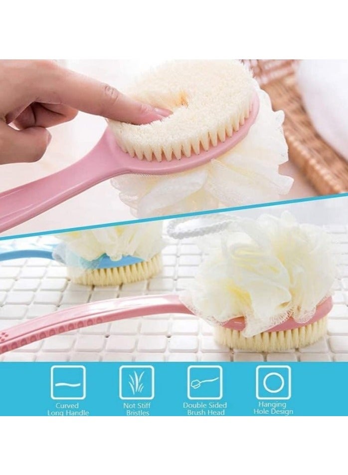 2 in 1 Back Body Bath Scrubber - Body Brush for Shower Exfoliating, Scrubbing and Massaging Back and All Over Body - Double Sided Bath Scrubber for Deep Cleansing and Dead Skin Removal - Body Scrubber for Men and Women - Long Lasting and Easy to Clean Skin Care Spa Massage Tool Multiple Colors (Random Color Comes) - Image 2