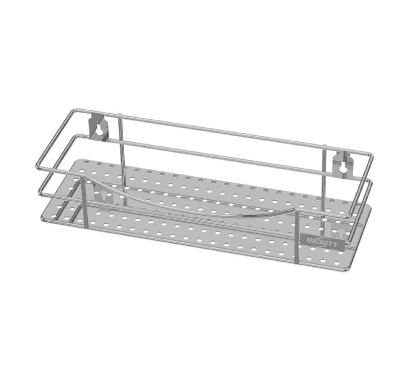 BBD Kitchen Shop Stainless Steel Bathrooteel MultiPurpose Wire Shelf 12 Inch Bathroom RackPerfume RackShampoo Rack Silver 12 Inch Plate - Image 1