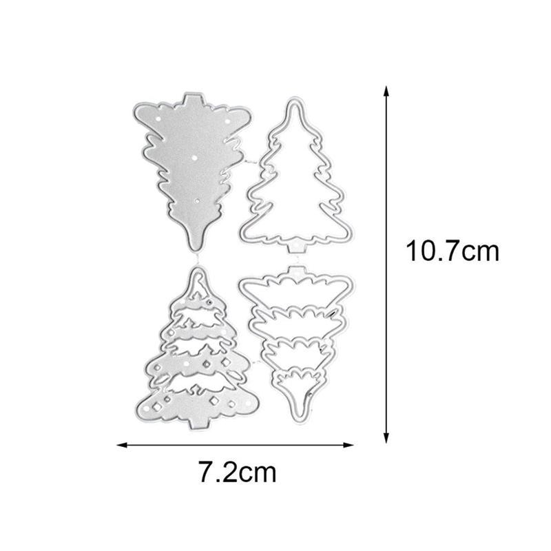 hinana 4pcs/Set Christmas Tree Metal Die Cuts,Merry Christmas Tree Cutting Dies Cut Stencils for DIY Scrapbooking Photo Decorative Embossing Paper Dies for Scrapbooking Card Making - Image 5