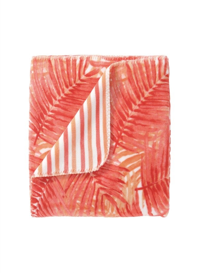 Tommy Bahama - Throw Blanket, Ultra Soft Coco Flannel Bedding, Island-Inspired Home Decor, Oeko-Tex Certified (Hot Tropics Orange, 50" x 70") - Image 1