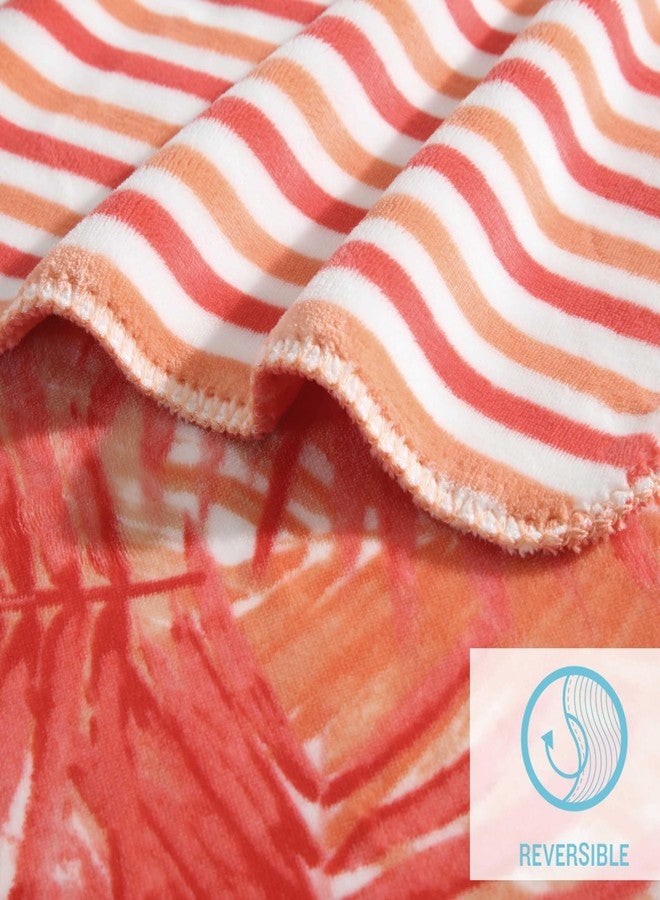 Tommy Bahama - Throw Blanket, Ultra Soft Coco Flannel Bedding, Island-Inspired Home Decor, Oeko-Tex Certified (Hot Tropics Orange, 50" x 70") - Image 2