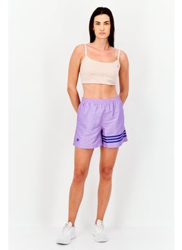 adidas Originals Women Sportswear Fit Brand Logo Training Short, Purple  - Image 4