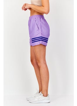 adidas Originals Women Sportswear Fit Brand Logo Training Short, Purple  - Image 2