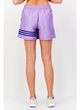 adidas Originals Women Sportswear Fit Brand Logo Training Short, Purple  - Image 3