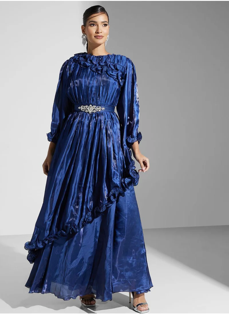 جولدن ابل Sequin Ruffle Detail Dress
