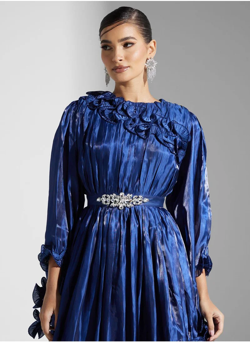 جولدن ابل Sequin Ruffle Detail Dress