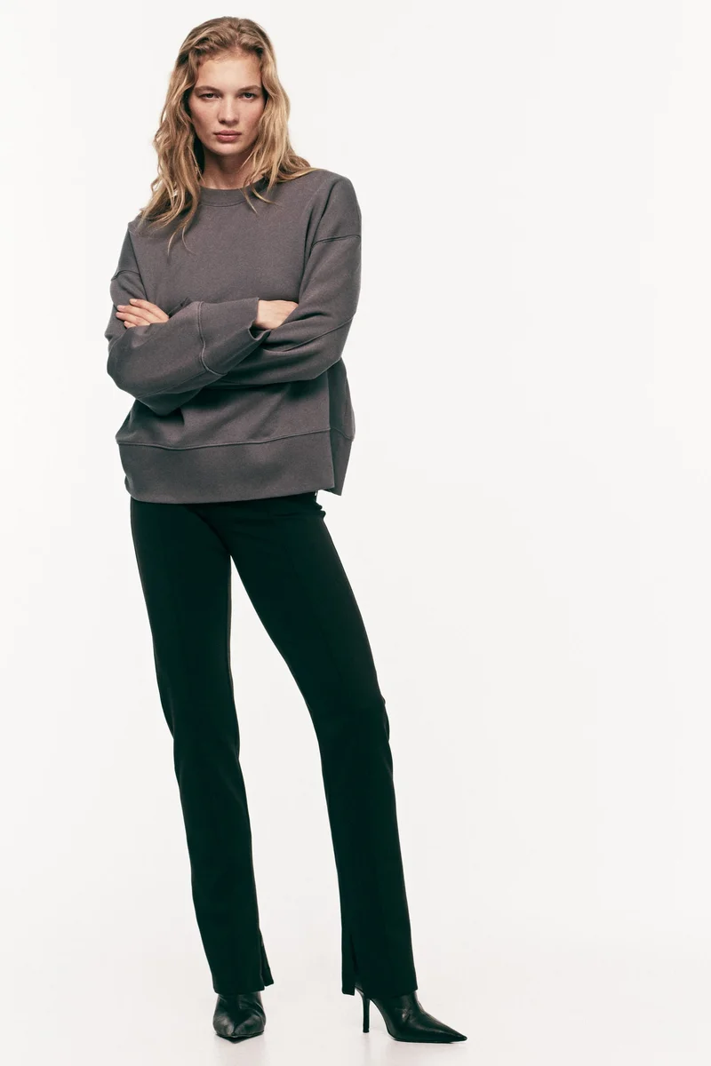 اتش اند ام سويت شيرت قطني بقصة واسعة