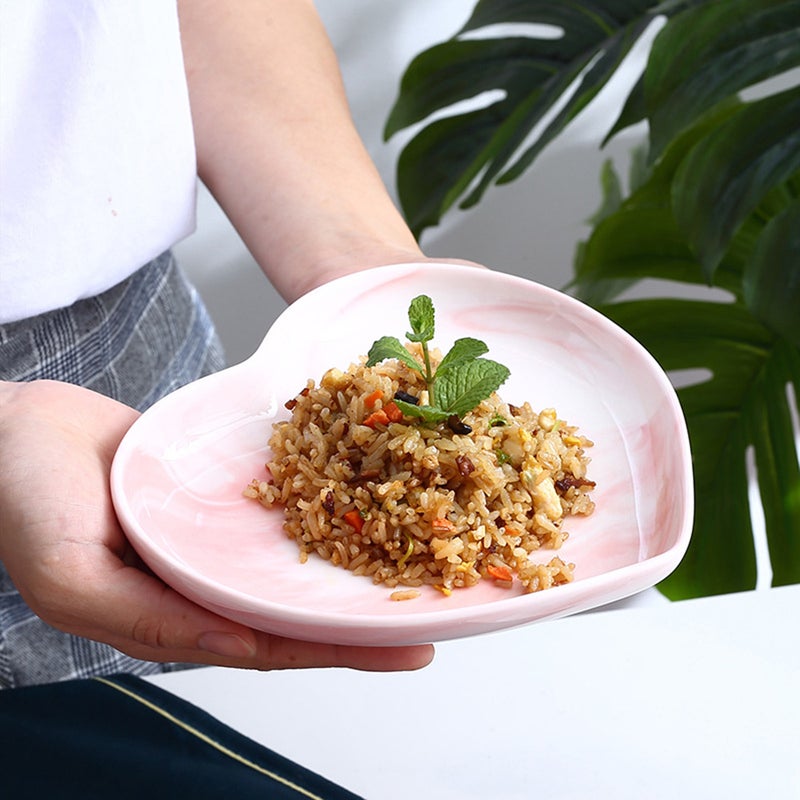 🍳 طبق فواكه سيراميك بشكل قلب للاستخدام المنزلي والمطاعم حجم صغير - Image 5