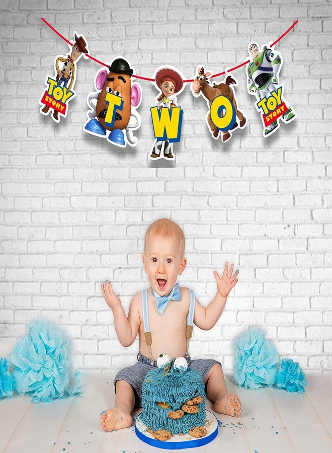 Seyal "Toy Stry Two Banner - Cartoon Inspired Happy Birthday Party Decoration - Colorful Birthday Banner - Perfect for Second Birthday Parties, Cake Smash, Family Gatherings, and Toy Stry Themed Celebrations" - Image 5
