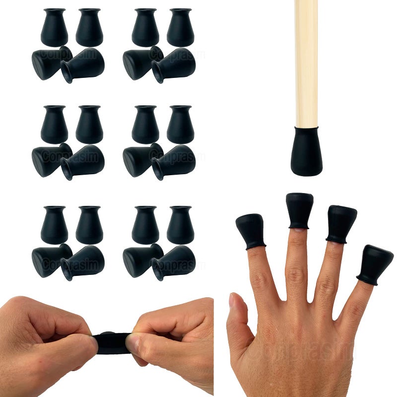 Conprasim Extra Small Silicone Chair Leg Floor Protectors Fit 19/32â€to15/16â€ Furniture Table Feet Cover Non-Slip Bottom Chair Leg Caps for Hardwood Floors Prevent Scratches No Noise, 24 Pack - Image 1