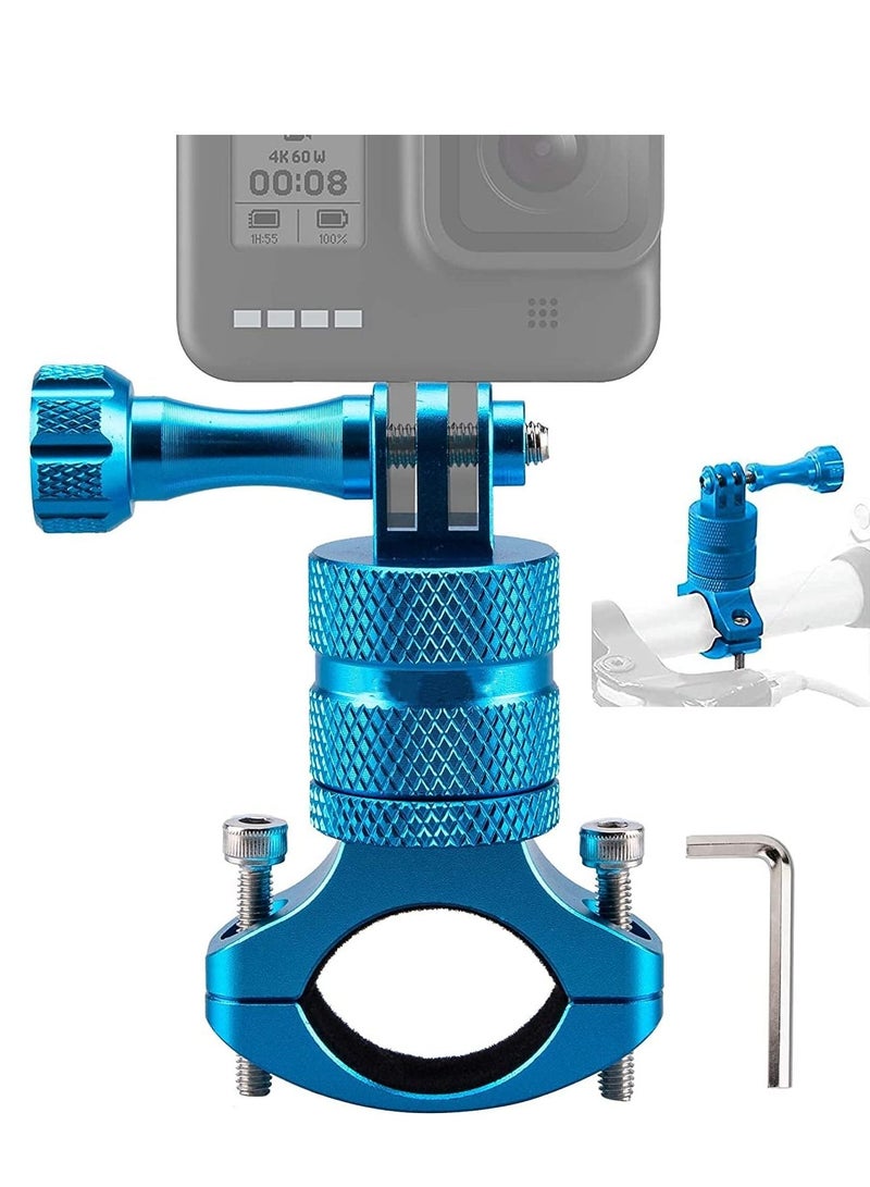 Mountain Bike Mount Compatible with GoPro Hero11/10/9/8/7/6/5s/5/4s/4/3+/DJI Xiaoyi CASIO Action Camera/ 360 Degree Rotation Aluminium Bike Handlebar Holder Bicycle Rack Adjuster  - Image 1