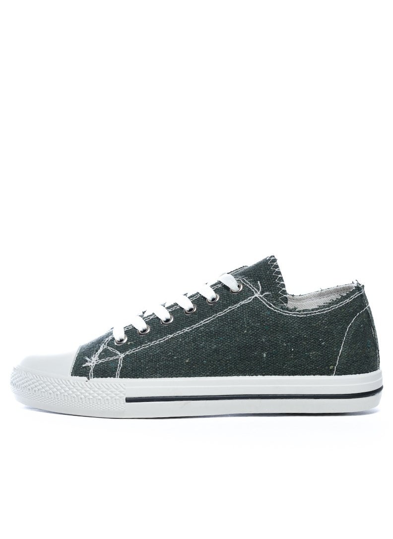 Desert - Basic Lace-Up Knit Flat Sneakers For Men - Image 1
