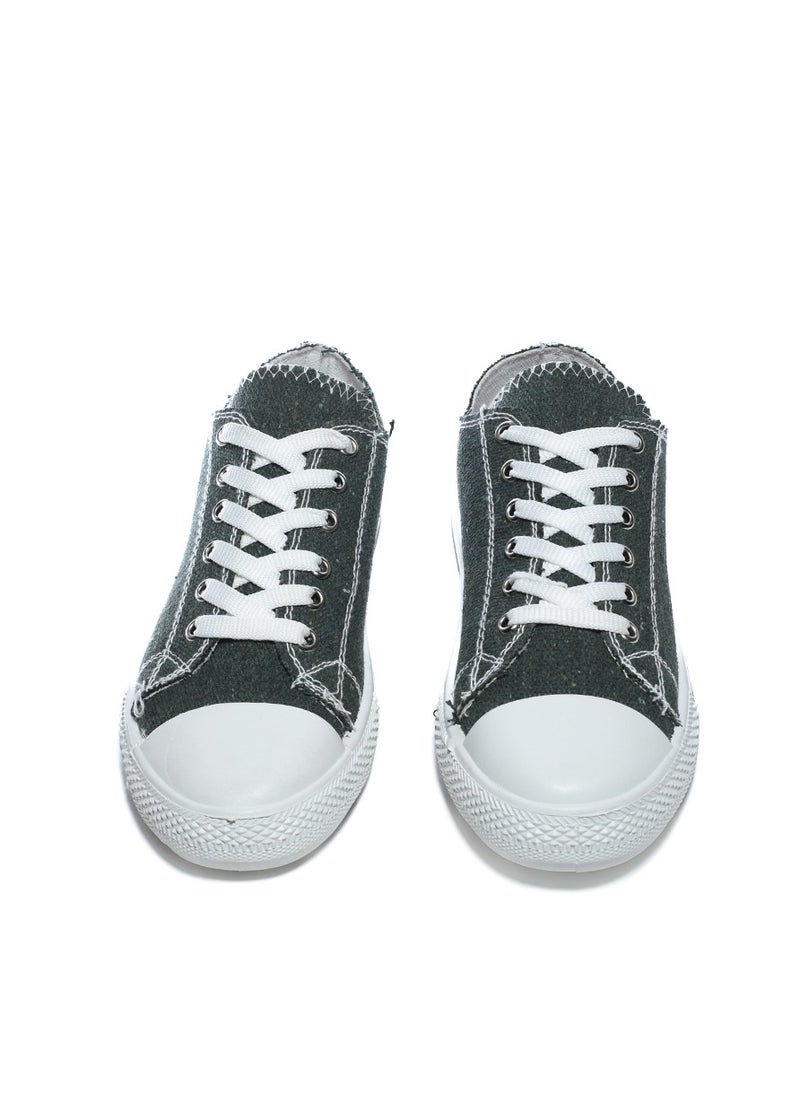 Desert - Basic Lace-Up Knit Flat Sneakers For Men - Image 1