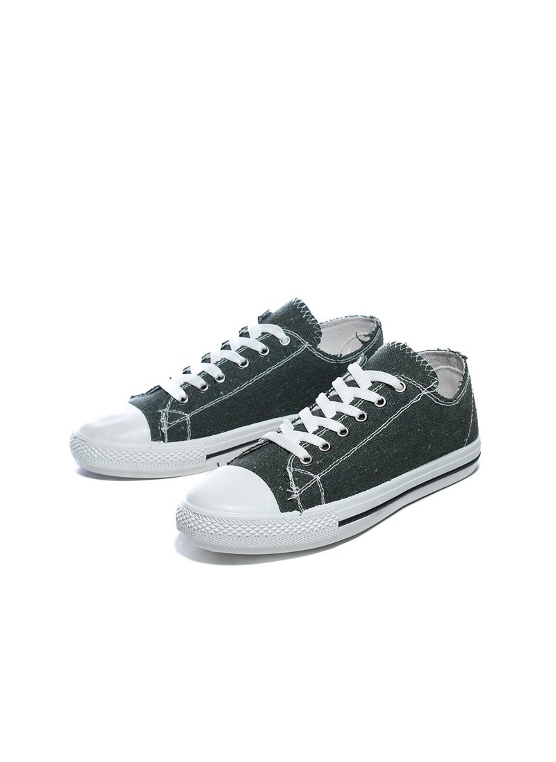 Desert - Basic Lace-Up Knit Flat Sneakers For Men - Image 1